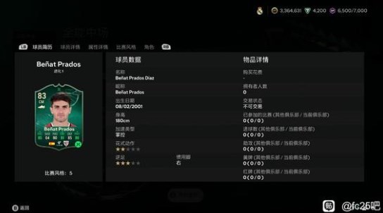 《EA SPORTS FC 25》prados进化卡强吗