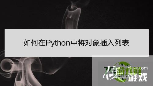 如何在Python中将对象插入列表