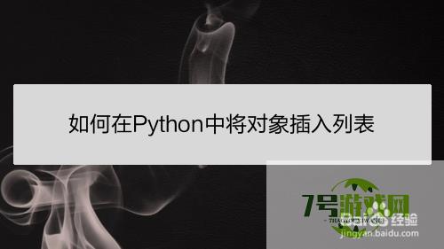 如何在Python中将对象插入列表