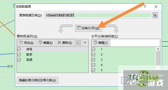 excel折线图横纵坐标怎么互换