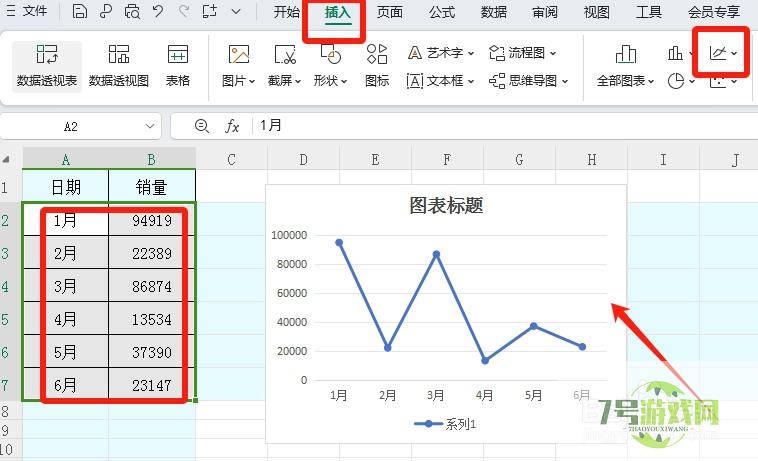 excel中小红旗对比图表如何制作