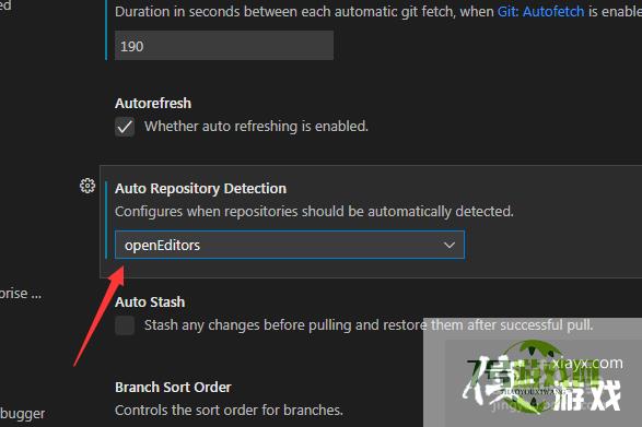 Visual Studio Code怎么自动存储库检测开启