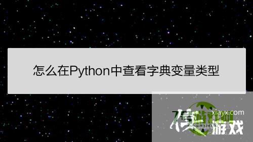 怎么在Python中查看字典变量类型