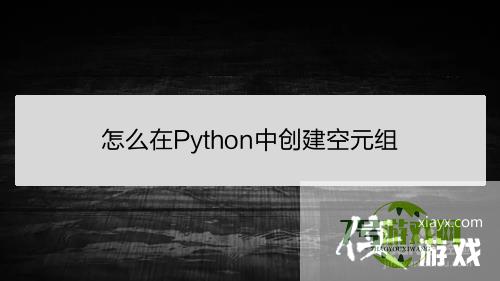 怎么在Python中创建空元组