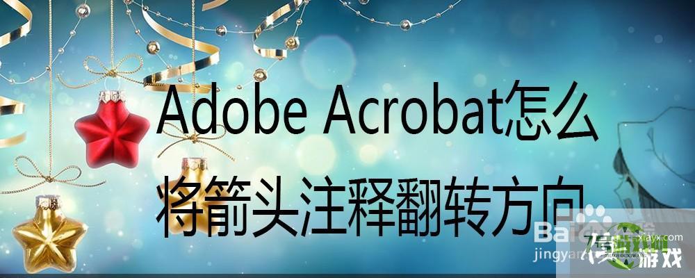 Adobe Acrobat 怎么将箭头注释翻转方向