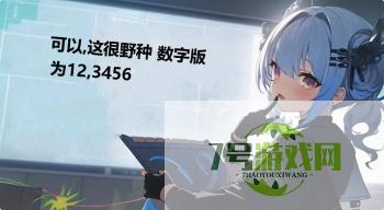 可以,这很野种 数字版为12,3456是什么梗