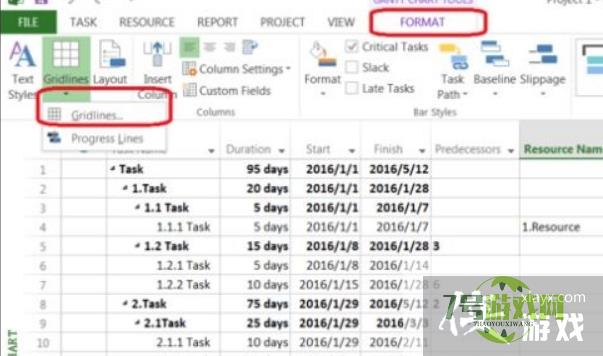 Project2019如何显示网格线