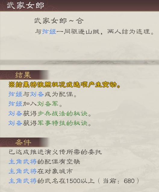 《三国志8重制版》弦姬娶妻条件及好处介绍