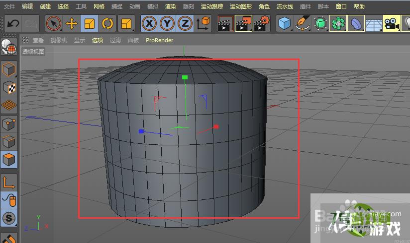 教你如何快速选择C4D中立体柱模型一圈的面