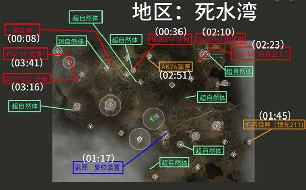 潜行者2切尔诺贝利之心死水湾地区武器装备收集攻略